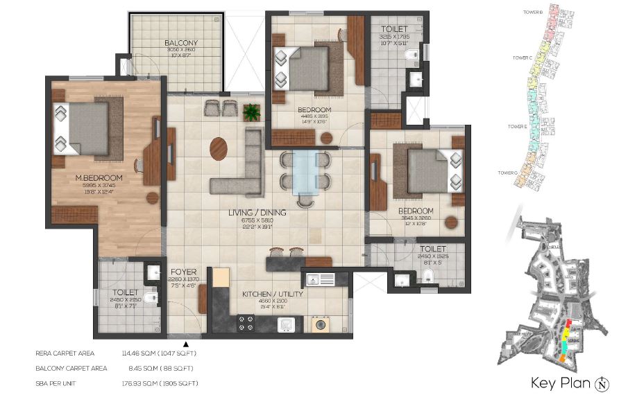 Brigade Cornerstone Utopia Floor Plan